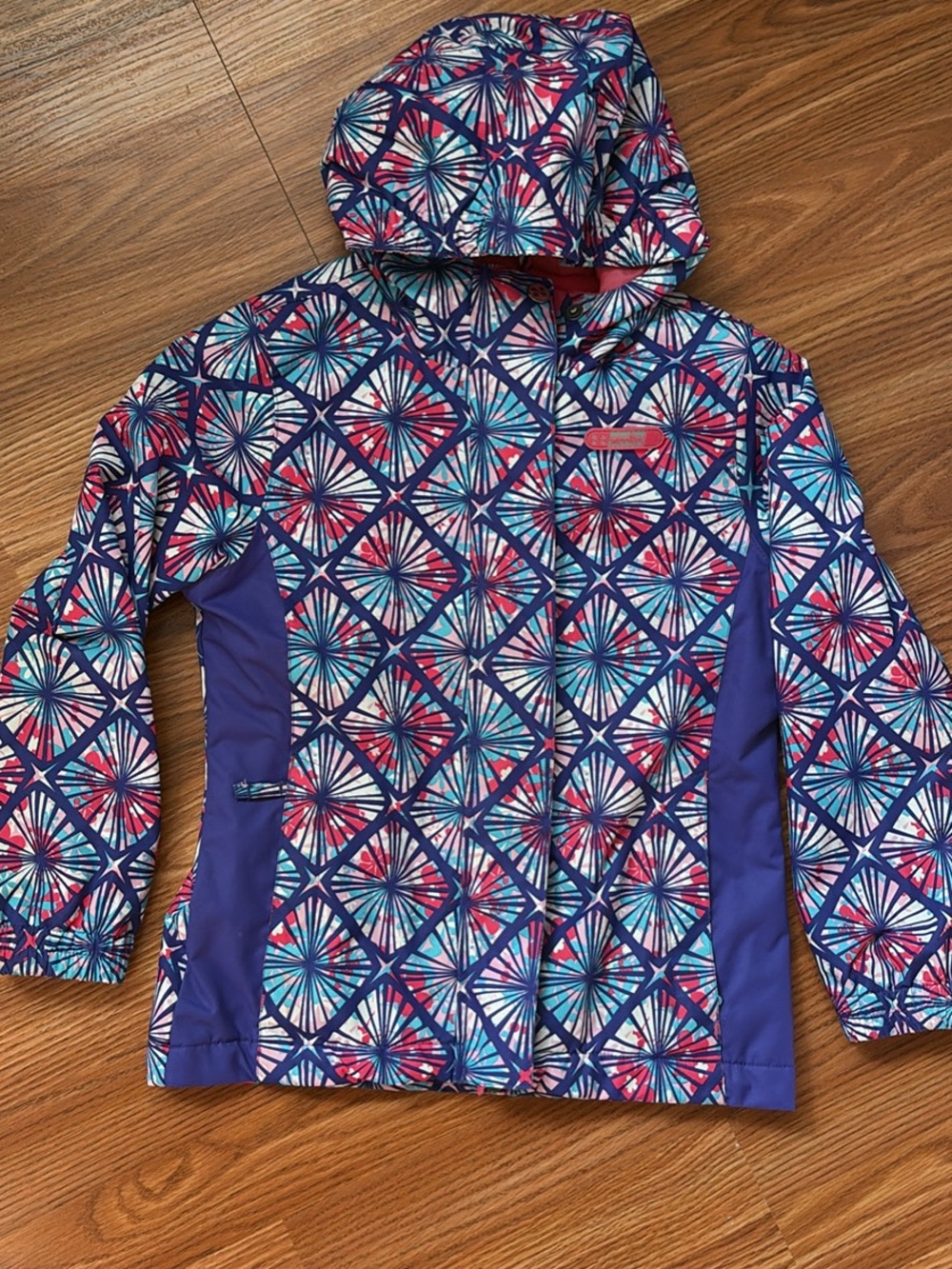 Kids Hooded XMTN Windbreaker Jacket - Multicolor Pattern